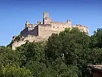 Beckov Castle Scibor with Stiboritz on the Vah River