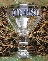 Orval beer's "chalice" glass