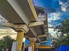 Behala Chowratsa metro station outside view from the street level