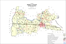 Map of Hirdepur (#129) in Behea block