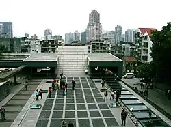 The former church room, photographed from the first floor of the façade.