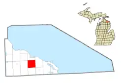 Location within Presque Isle County