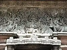 Soapstone sculpture on the Hoysala temple at Belur, India