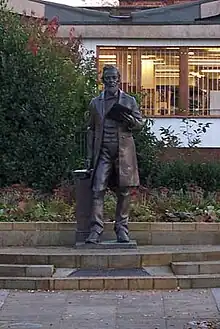 Ben Brierley statue, erected in 2006 in Failsworth