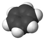 Spacefill model of deuterated benzene