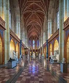 Interior view with sculpture gallery