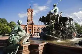 Rotes Rathaus and Neptunbrunnen