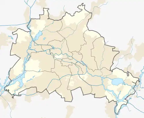 Map of Berlin with the location of the Stasi Records Agency