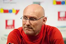 Bernard Laporte after a Top 14 game at Oyonnax in 2014