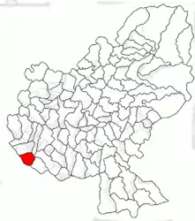 Location in Mureș County