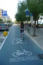 Bikeway in Pesaro, Italy