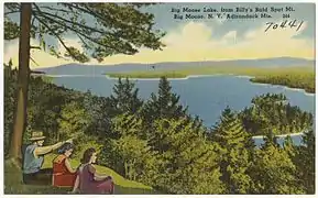 Postcard from 1930-1945 of Big Moose Lake