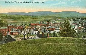 Bird's-eye view from Pikes Hill c. 1912