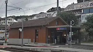 Single-story building with gabled roof