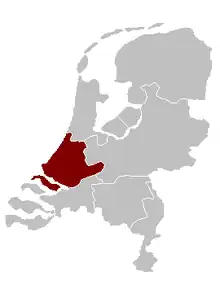 Location of the Diocese of Rotterdam in the Netherlands