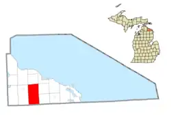 Location within Presque Isle County