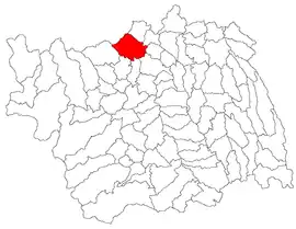 Location in Bacău County