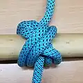 This should tighten the loops to the point where they cling firmly to the desired object, yielding the boa knot. (Frontside)