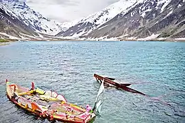 A boat in Saiful Maluk Lake