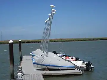 Stanford Cardinal Rowing and Sailing docks