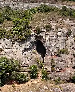 Cave entrance.