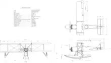 3-view line drawing of the Boeing NB