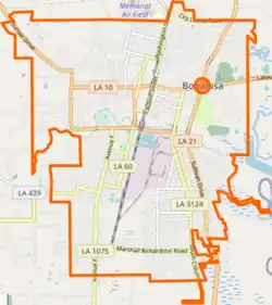 Map of Bogalusa, Washington Parish, Louisiana