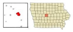 Location of Boone, Iowa