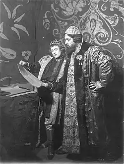 As Boris Godunov, with Grete Merrem-Nikisch as his son Feodor, 1923