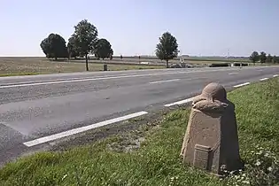 One of the Western Front demarcation stones