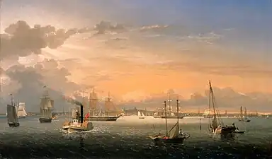 Boston Harbor by Fitz Hugh Lane, 1854