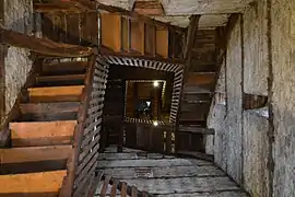 The staircase shot from below.