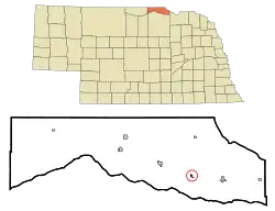 Location of Bristow, Nebraska