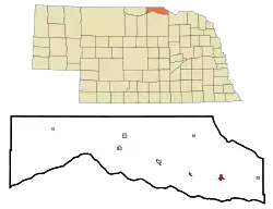 Location within Boyd County