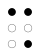 ⠩ (braille pattern dots-146) 