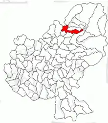 Location in Mureș County