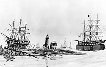 An early engraving of the lightU.S. Coast Guard