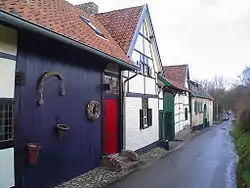 Farmhouses with timber framing at the Branterweg