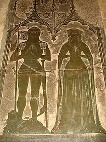 Monumental brass of Simon de Felbrigge and wife Margaret, St Margaret's Church, Felbrigg, Norfolk