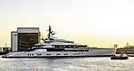 Bravo Eugenia leaving the Oceanco yard for sea trials