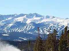 Peaks 8, 9 and 10 viewed fromDercum Mountain at Keystone Resort