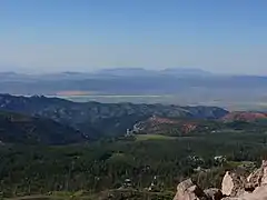 View west from the summit