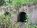 Brick foundations of the blast furnaces.