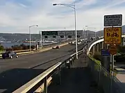 Entering the bridge from the eastern shore