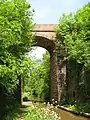 Bridge number 58, carries a minor road over the Woodseaves cutting