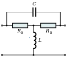 Zobel network bridge T high-pass filter section