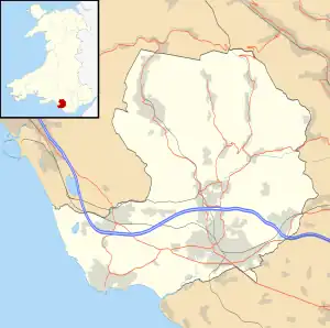 Location of Bridgend County Borough