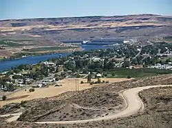 Bridgeport, Washington, with Chief Joseph Dam in the background