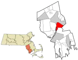 Location in Bristol County in Massachusetts