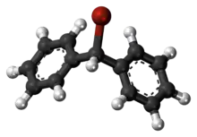 Ball-and-stick model of bromodiphenylmethane